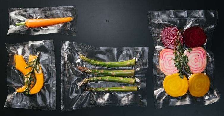 Vacuum sealed food in bags