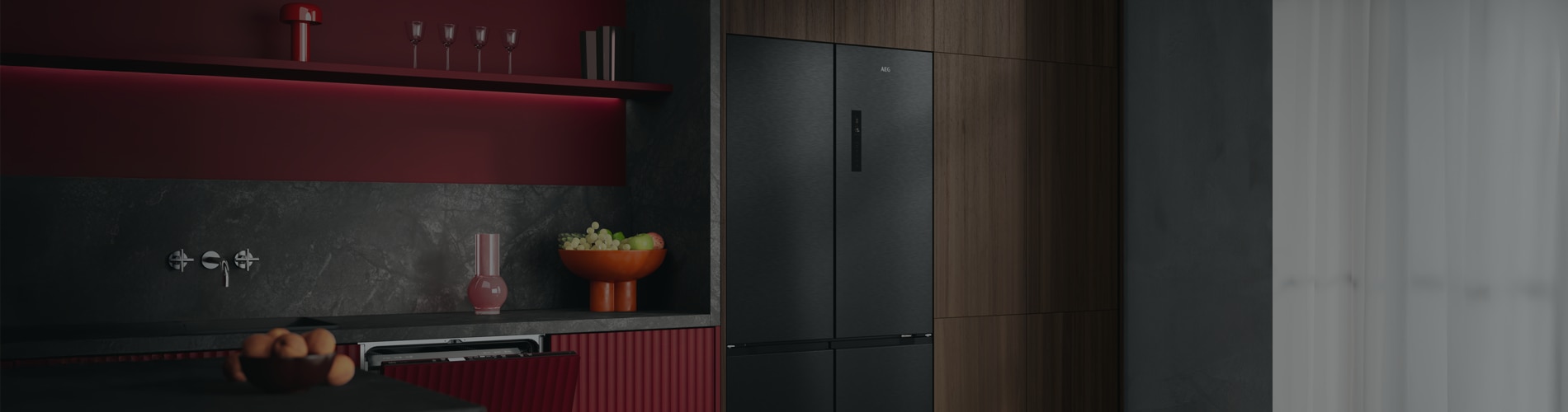AEG fridge in the kitchen