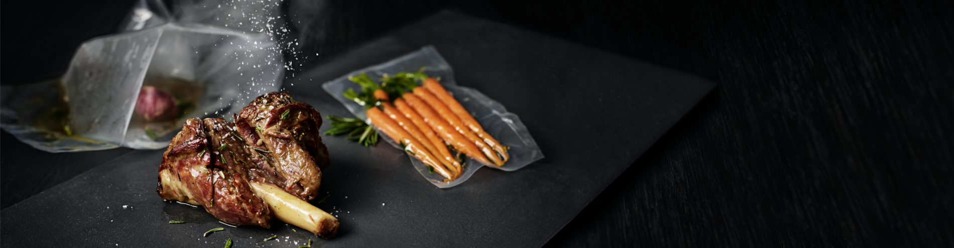 Vacuum sealer in kitchen under oven