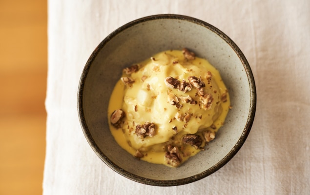 BAVARIAN APPLE DUMPLINGS WITH VANILLA SAUCE