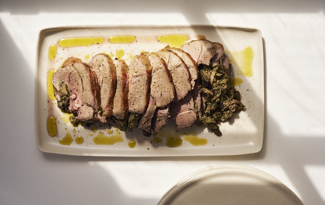 ROLLED LEG OF LAMB WITH MINT