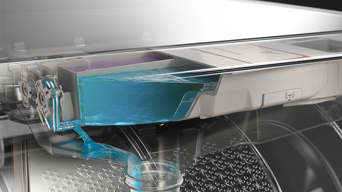 Precise detergent dosage. Precision care